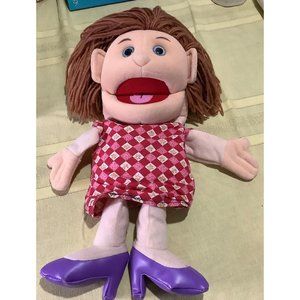 Sunny & Co. Hand Puppet Mom in Red Dress and Purple Heels